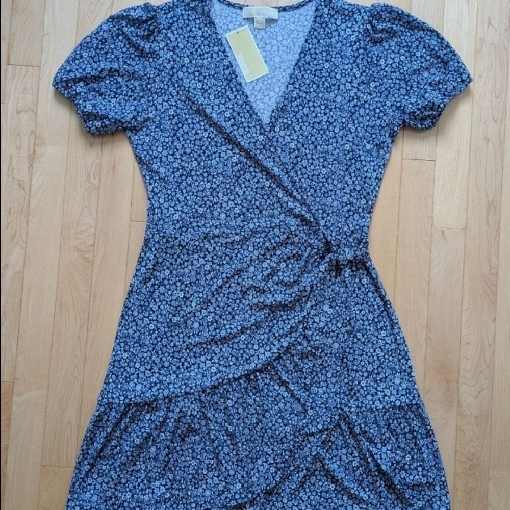 Michael Kors Blue Floral Mini Dress